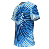 Light Blue And Dark Blue Luxury Tie Dye Design Street Wear T-shirt