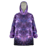 First Rule Trust the Timing of Your Life Violet Space & Stars Design XXL Oversized Snug Hoodie