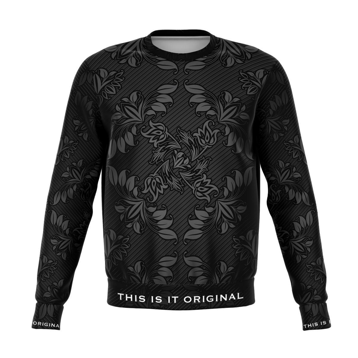 Dark Black Ornamental Luxury Design Fashion Sweatshirt – This is iT ...