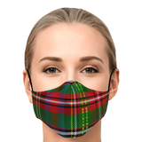 Fashion Classic Colors Red  & Green Tartan Design Protection Face Mask