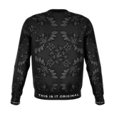 Dark Black Ornamental Luxury Design Fashion Sweatshirt