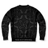 Dark Black Ornamental Luxury Design Fashion Sweatshirt