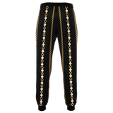 Black & Gold Stripes Chains with Diamonds Design Luxury Edition Stylish Unisex Fashion Joggers