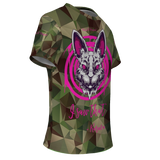 Psycho Rabbit - I Saw That - Karma - Army Geometric Camouflage Design T-shirt