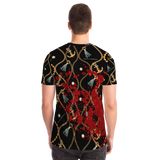 Luxury Gold Chains Design With Real Look Blood Sign T-shirt