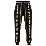Black & Gold Stripes Chains with Diamonds Design Luxury Edition Stylish Unisex Fashion Joggers