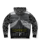 Road to Nowhere Four with Ornamental Bandana - Paisley Sleeve Design Fashion Hoodie