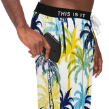 Tropical Palm Trees Light Blue & Dark Blue Design Fashion Stylish Joggers