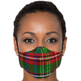 Fashion Classic Colors Red  & Green Tartan Design Protection Face Mask