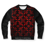 Exclusive Red & Black Design with Black Ornamental Sleeve Style Luxury Fashion Sweatshirt