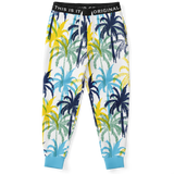 Tropical Palm Trees Light Blue & Dark Blue Design Fashion Stylish Joggers