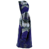 Painted Stylish Art Camouflage Violet & Grey Colorful Design XXL Oversized Snug Hoodie