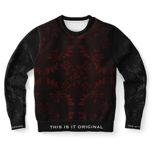 Bloody Red Ornamental Luxury Design Fashion Sweatshirt