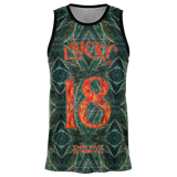Dark Emerald Marble with Gold Paintings Design Basketball Jersey
