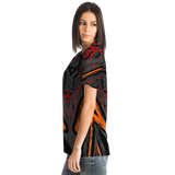 Special Racing Black Edition With Wild Red Hexagon Design T-shirt