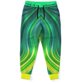 "Future Boyfriend & Future Girlfriend" Edition Green & Yellow Special Stripes Design Fashion Unisex Luxury Sweatpants