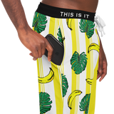 Tropical Jungle Banana and Leaves Yellow Design Fashion Stylish Joggers