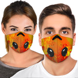 Luxury Orange & Army Green Street Art Design Premium Protection Face Mask