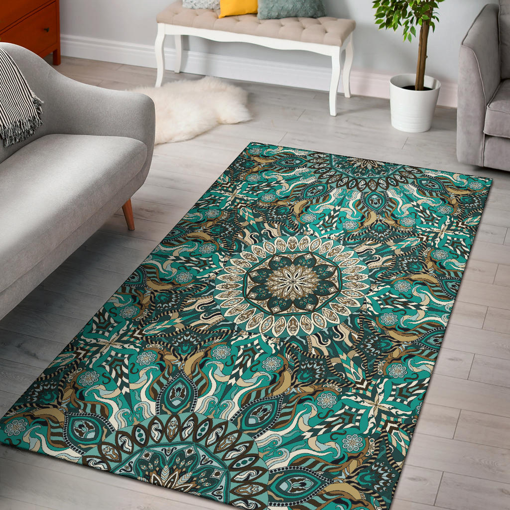 Dreamy Area Rug Ornamental Magical Green Dream Area Rug – This is iT Original