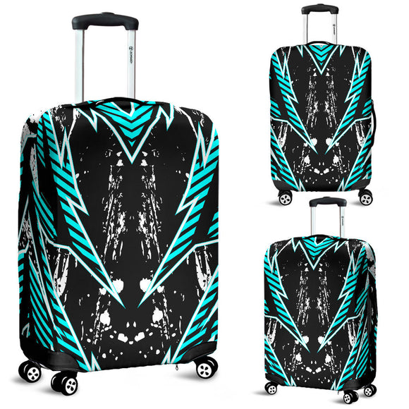 Racing Style Ice Blue & Black Vibes Luggage Cover
