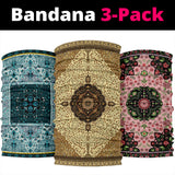 Luxury Oriental Mandala 4 Design on Bandana 3-Pack