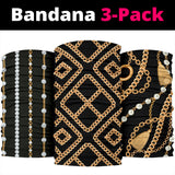 Luxury Golden Chains Bandana 3-Pack