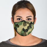 Camouflage Army Hexagon Design Protection Face Mask