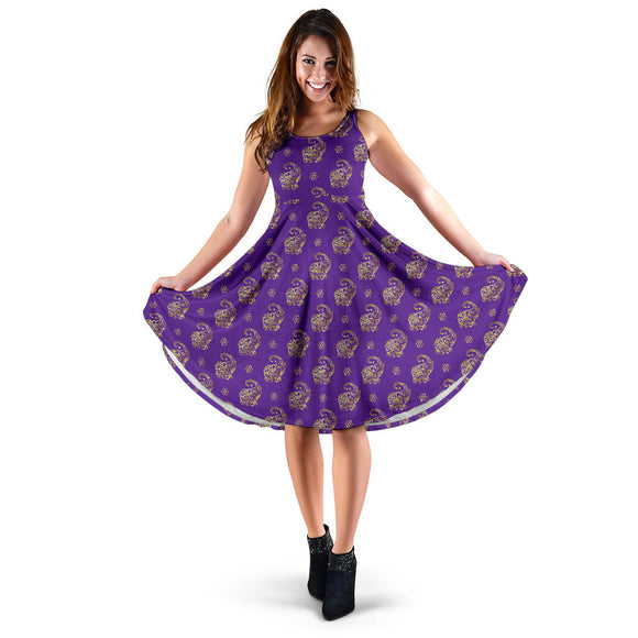 Lucky Purple Elephant Women's Dress