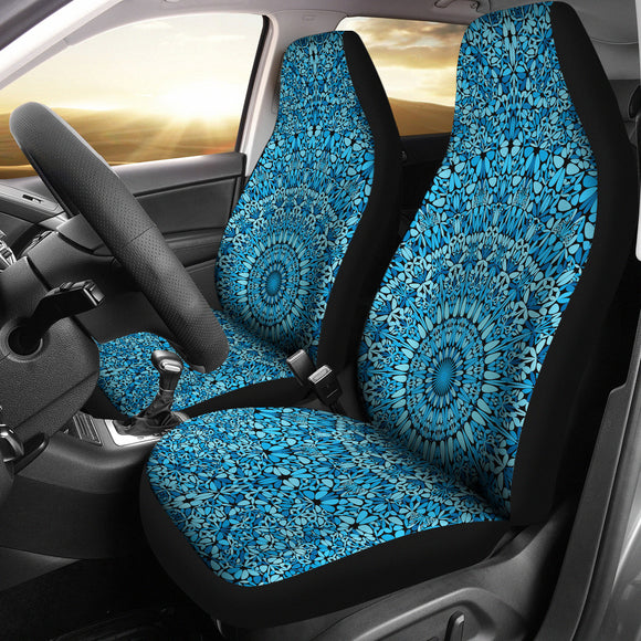 Sky Blue Mandala Car Seat Cover
