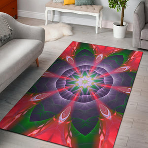 Psychedelic Style Mandala Design Four Area Rug