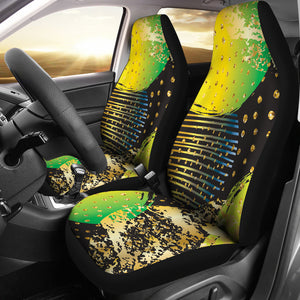 Energizing Neon Dots Car Seat Cover