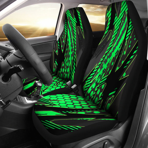 Racing Style Matrix Green & Black Vibes Car Seat Covers