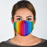Rainbow Stripe Art Two Protection Face Mask