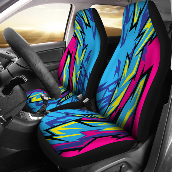Racing Style Blue & Pink Vibes Car Seat Covers