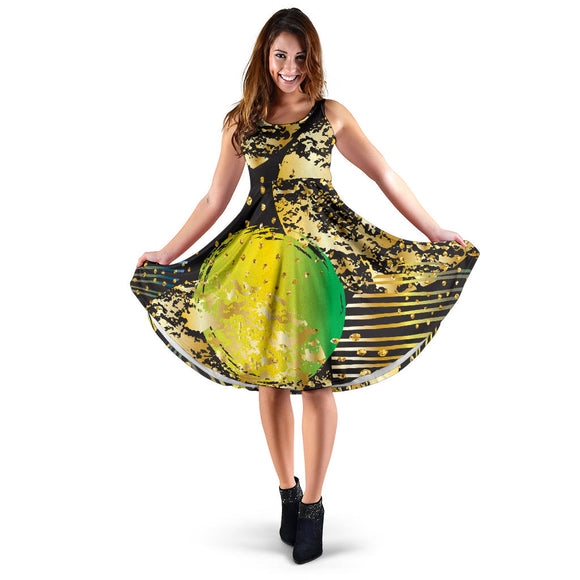 Energizing Neon Dots Women's Dress
