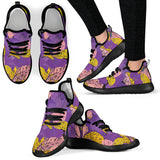 Flowery Violet Dream Mesh Knit Sneakers