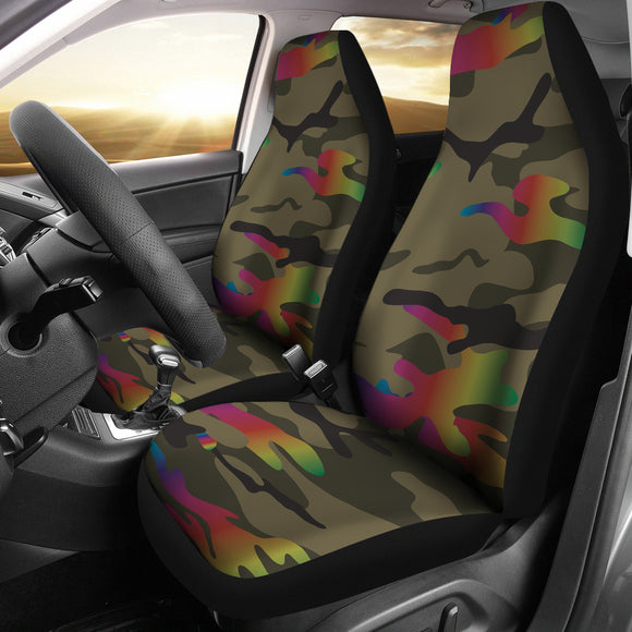 Glittering Camouflage Car Seat Cover