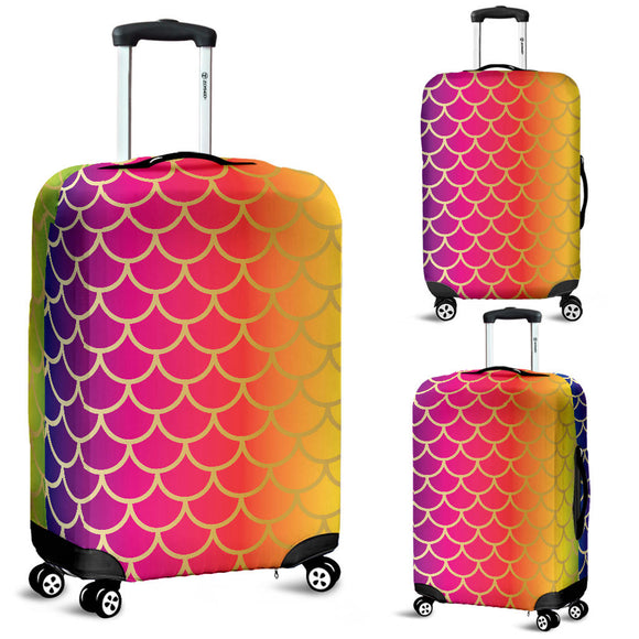 Rainbow Fish Scale Luggage Cover