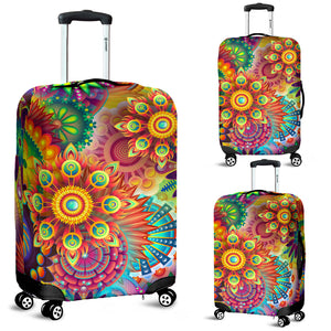 Floral Mandala Luggage Cover