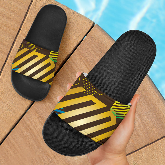 Experimental Gold Slide Sandals