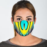 Bestseller Racing Style Light Blue & Yellow Vibes Protection Face Mask