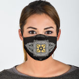 Persian Style Black Mandala Vibe Protection Face Mask