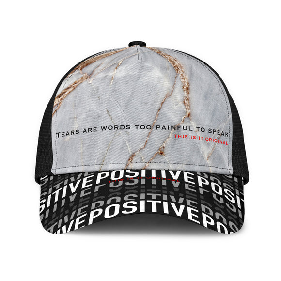 Grey & Gold Marble - Positive Design - TEARS ARE WORDS TOO PAINFUL TO SPEAK