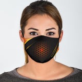Luxury Golden Style With Hexagon Design Special Protection Face Mask