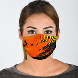 Racing Style Orange & Yellow Stripes One Protection Face Mask