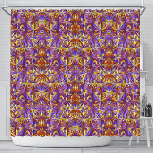 Psychedelic Orange Shower Curtain