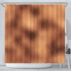 Glittering Copper Shower Curtain