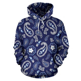 True Blue Paisley All Over Hoodie
