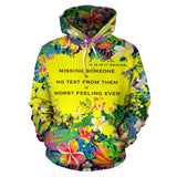 Luxury Floral - Tropical design Style Hoodie with Quote by Emotions. Worst feeling