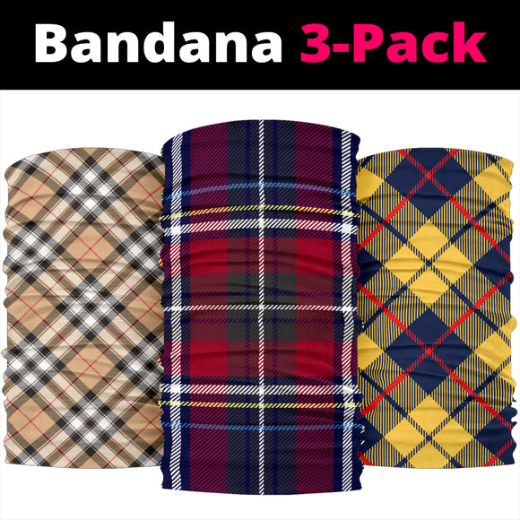 Luxury Tartan Collection of Bandana 3-Pack